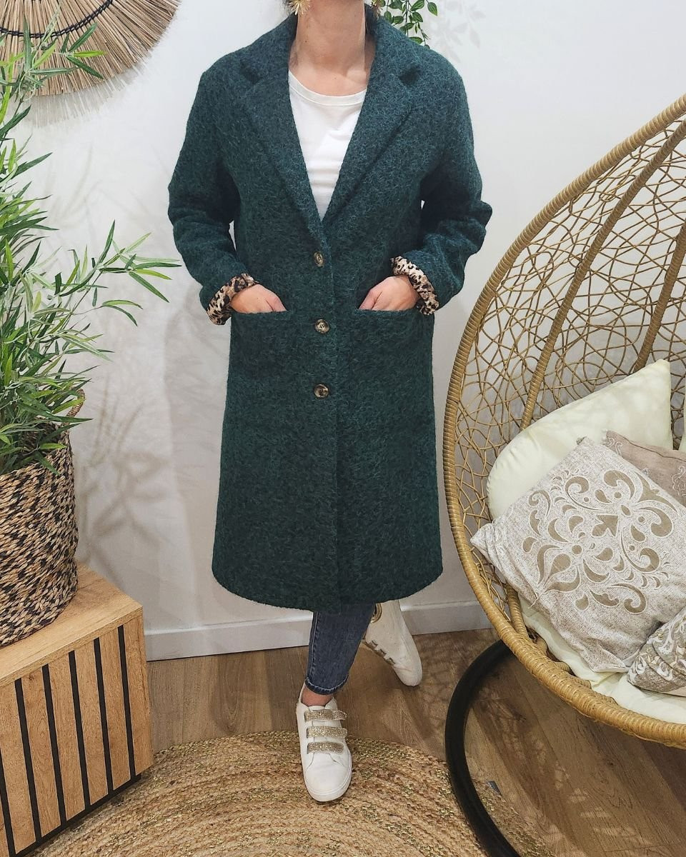 Manteau femme doublure léopard Jenny-Vert