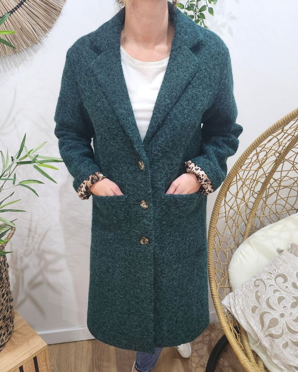 Manteau femme doublure léopard Jenny-Vert