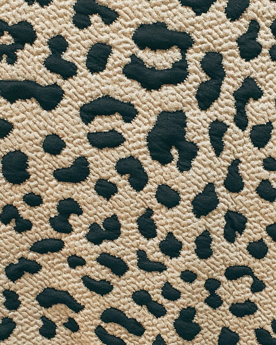 Manteau bombers épais léopard camel et noir