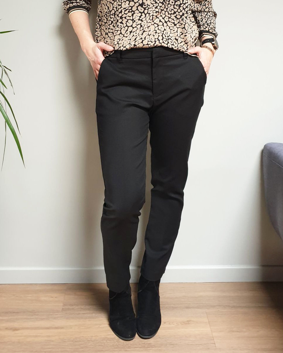 Chino slim en toile noir