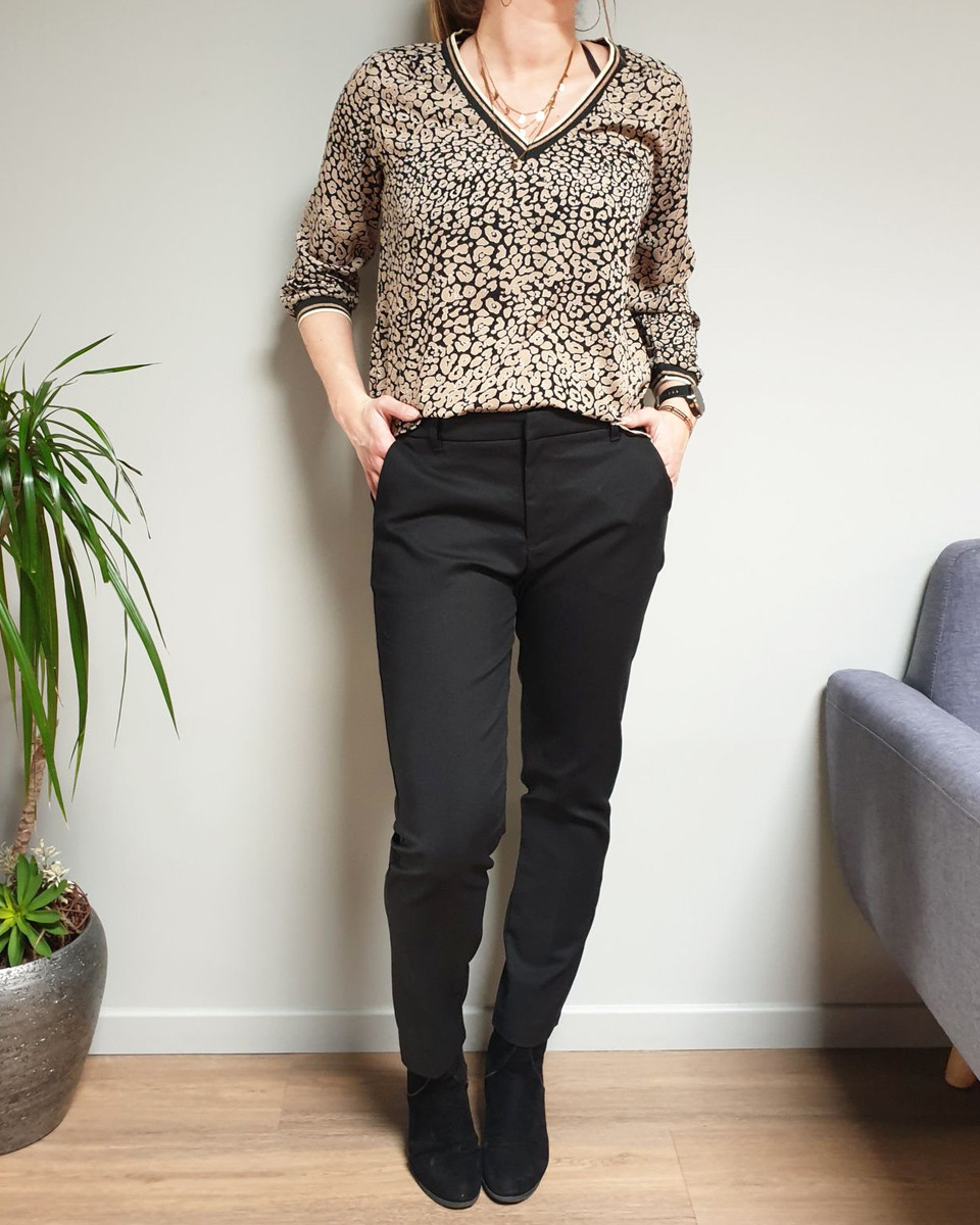 Chino slim en toile noir