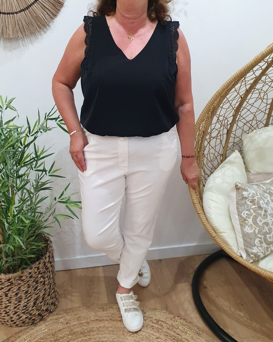 Pantalon femme fluide uni