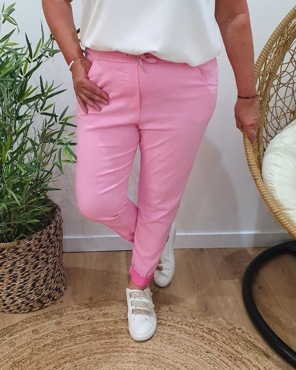 Pantalon femme fluide uni