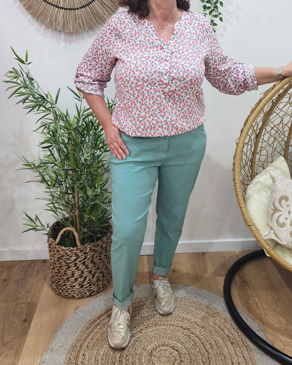 Pantalon femme fluide uni