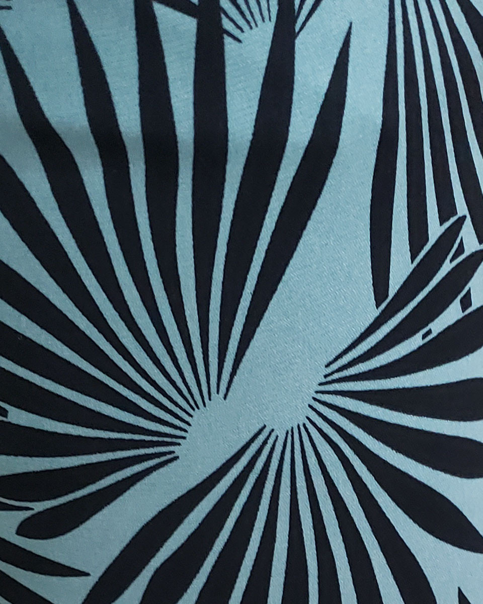 Pantalon fluide Ines noir et vert