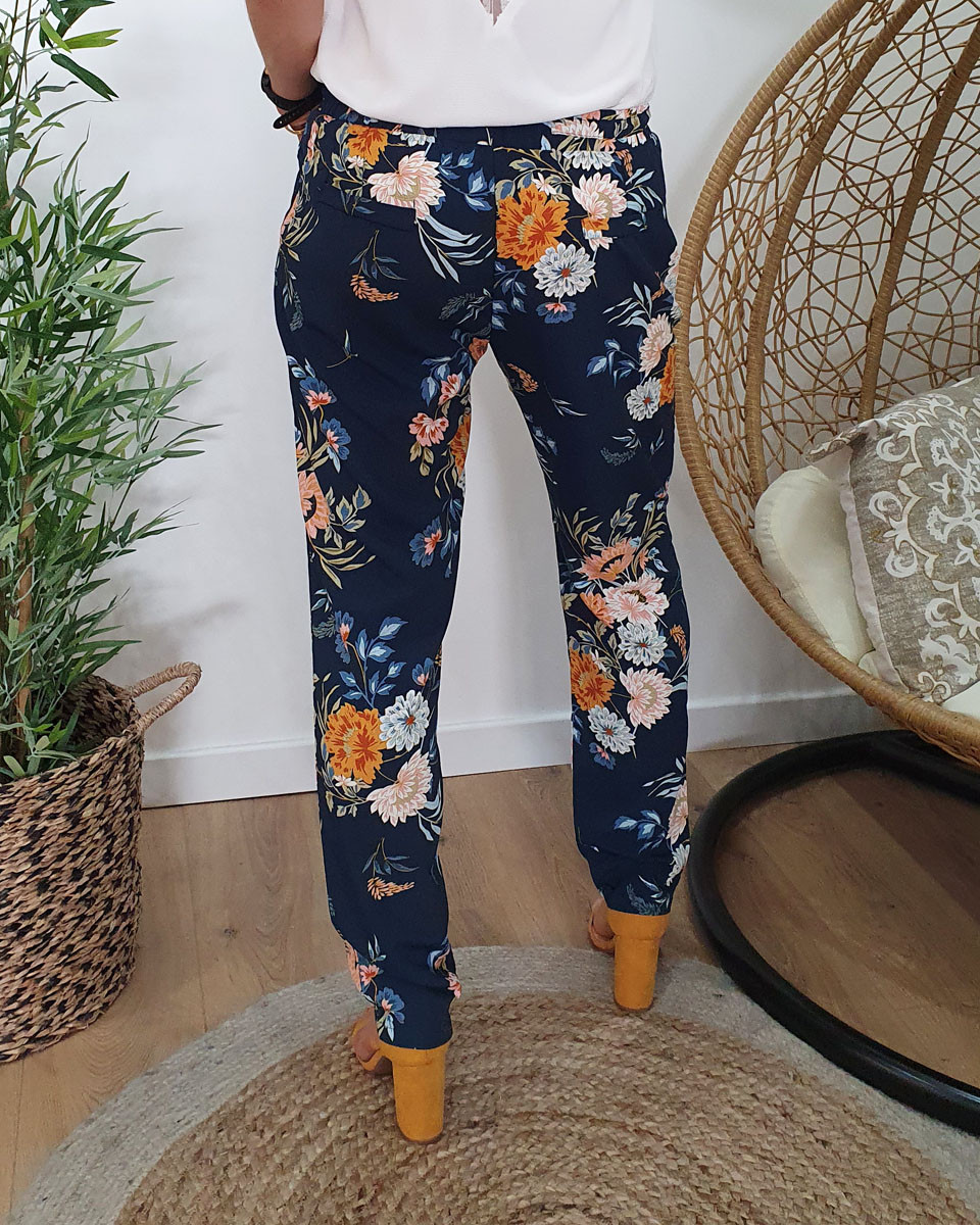 Pantalon fluide Louise marine