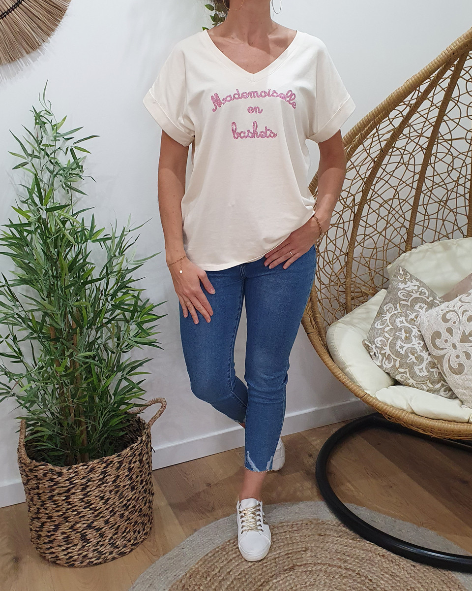 Jean femme bleu moyen coupe confort 7/8