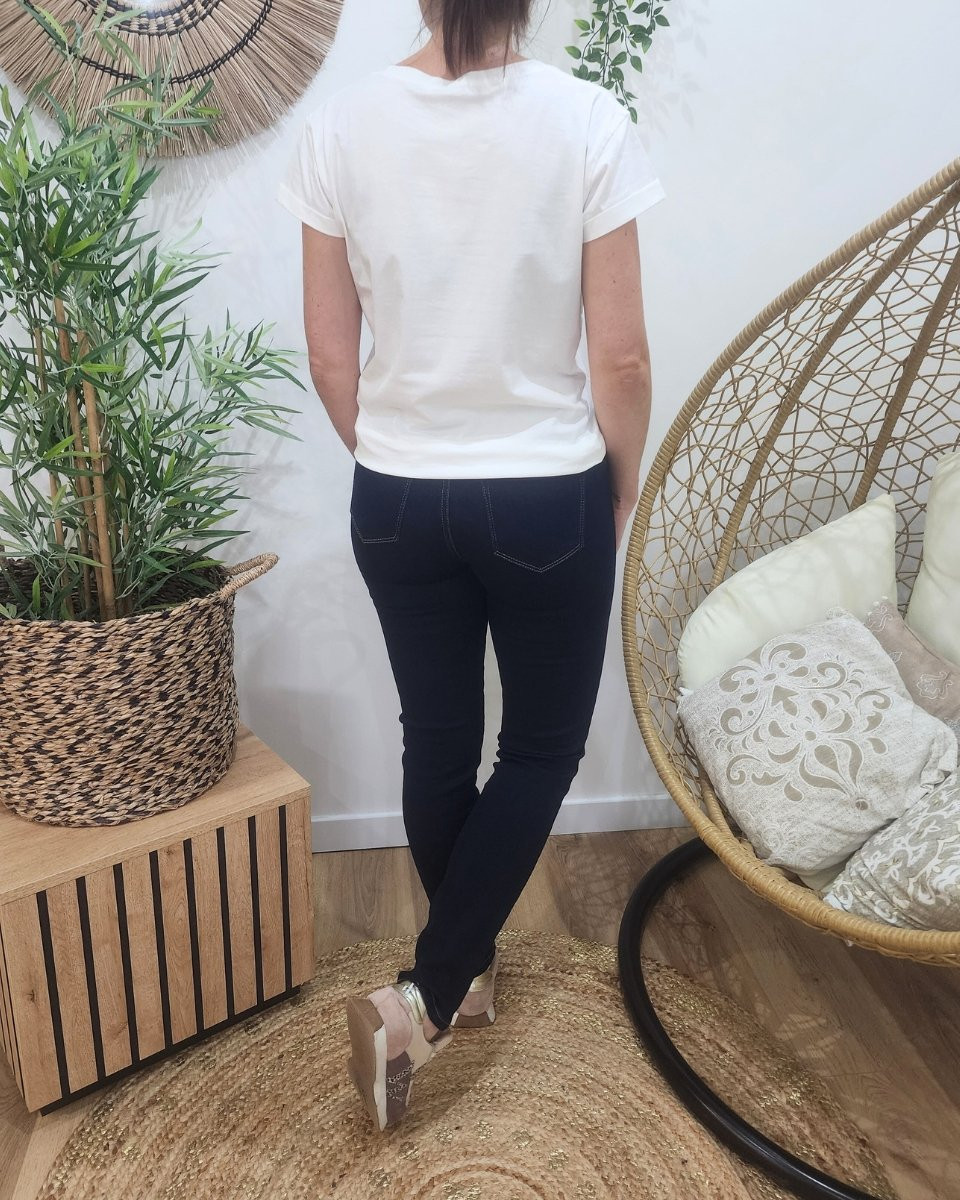 Jean femme slim brut coupe confort