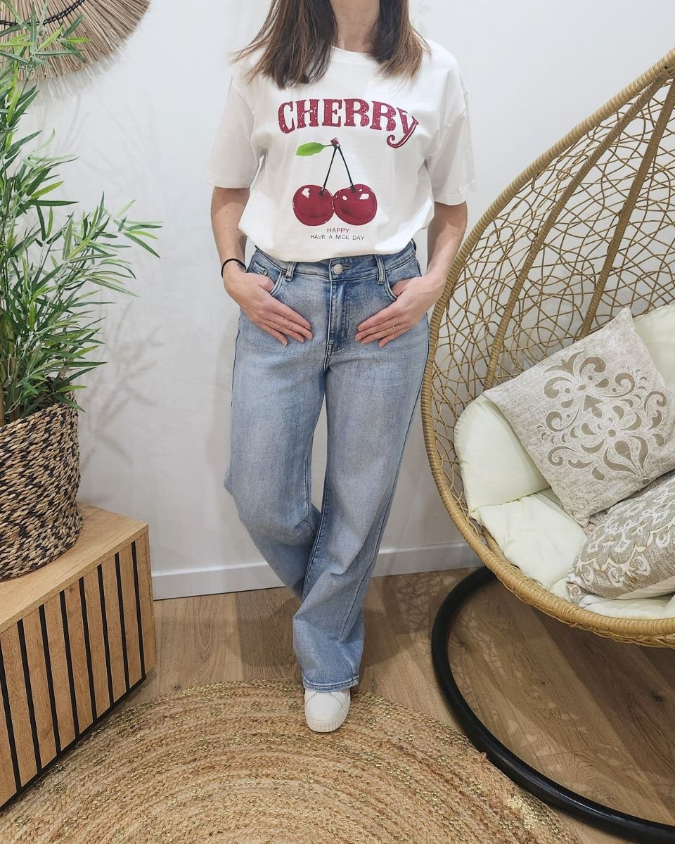 Jean femme coupe confort Wide leg