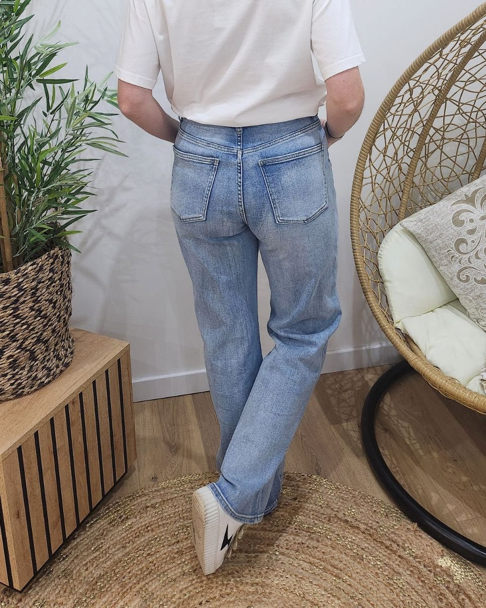 Jean femme coupe confort Wide leg