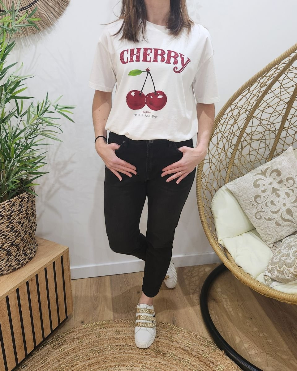 Jean femme noir délavé coupe mom