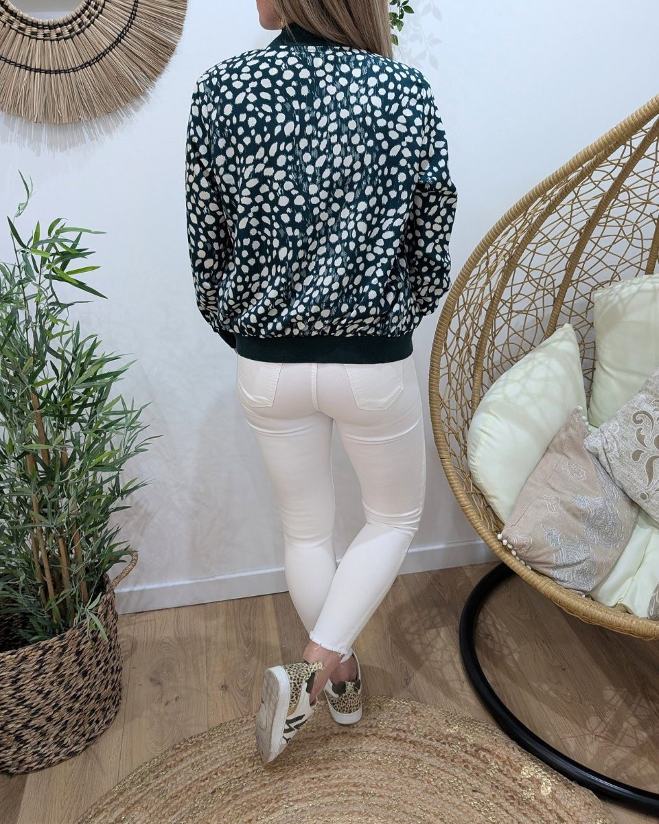 Jean femme écru skinny taille haute 7/8