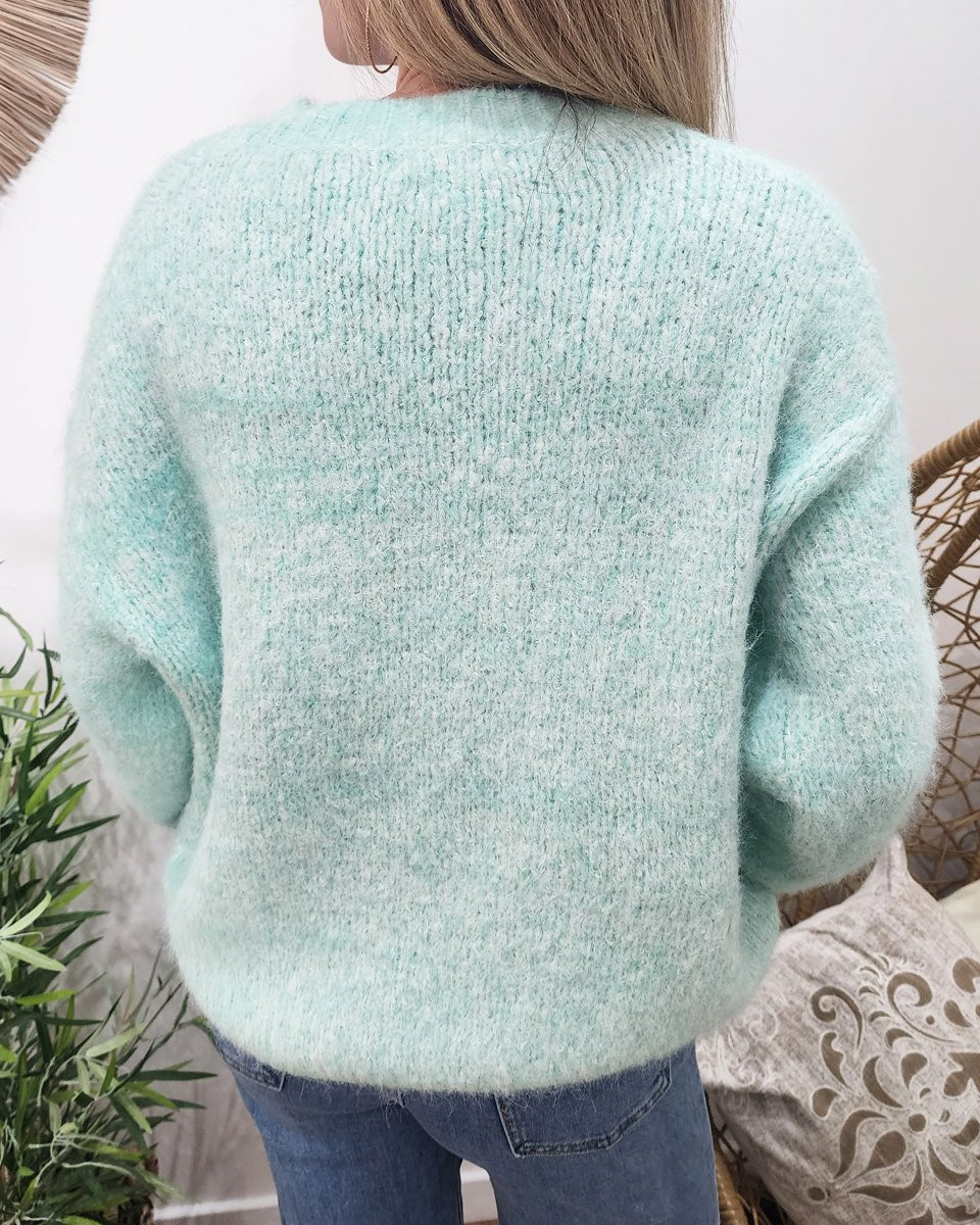 Pull femme turquoise Nélia 