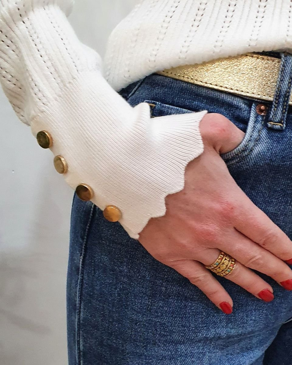 Pull fin femme écru Grazia