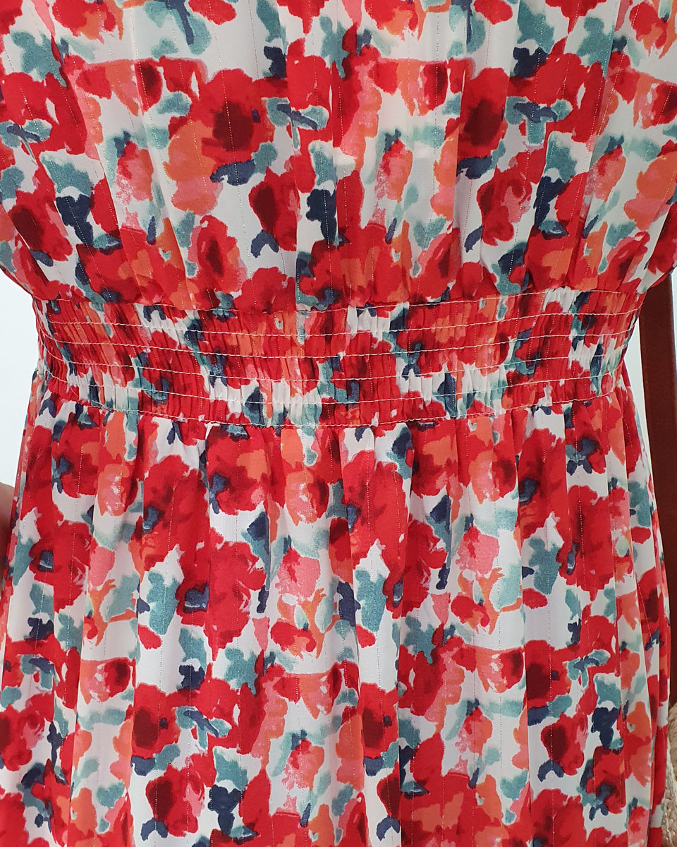 Robe longue manches à volants Hortense