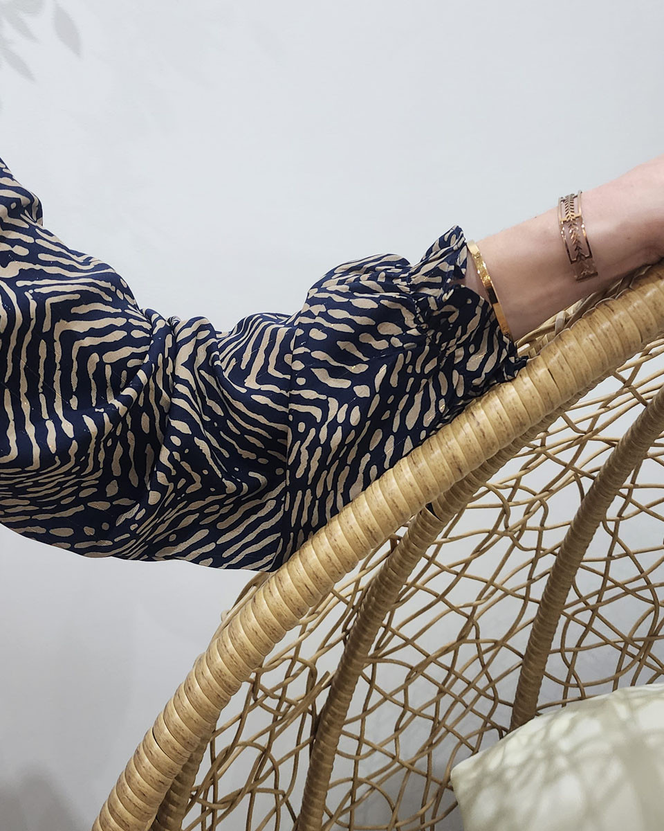 Robe longue femme bleu marine Caroline