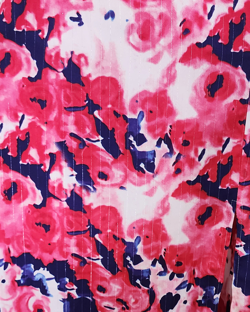 Robe longue femme fuschia et marine Sam