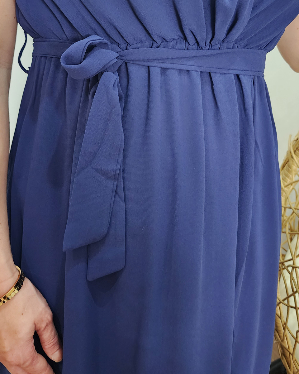 Robe longue femme marine Kyllia 