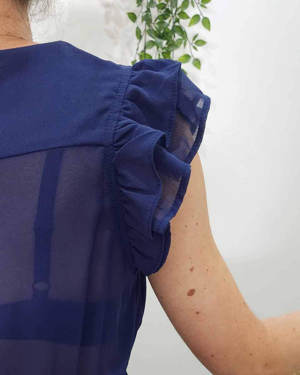 Robe longue femme marine Kyllia 