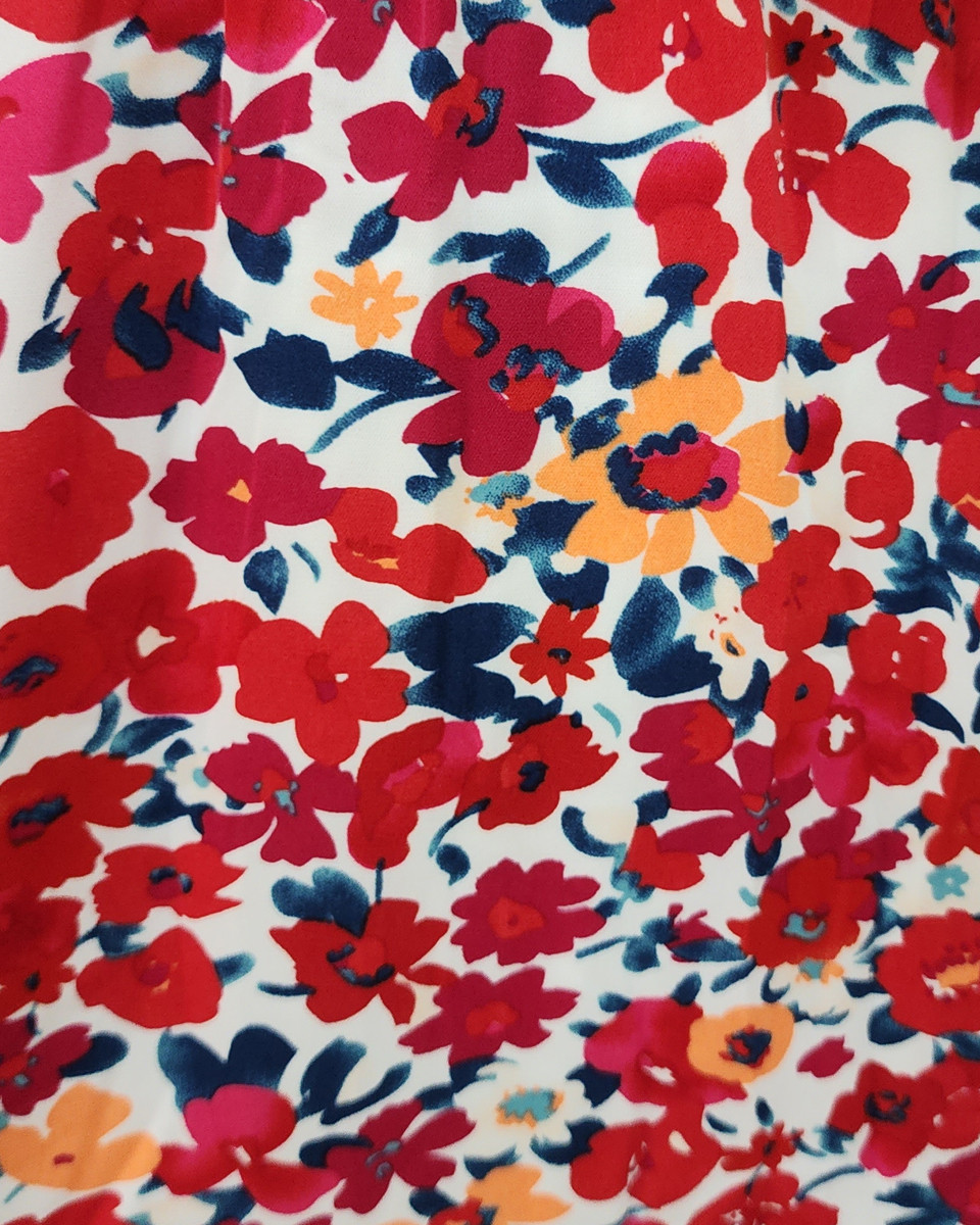 Robe femme fleurie rouge Clotilde