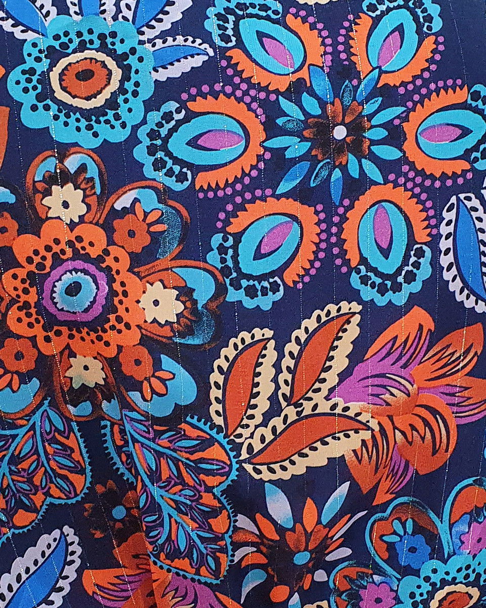 Robe longue femme liseré argent Dunya