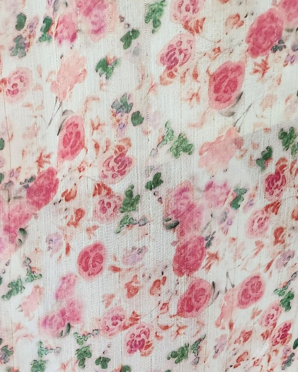 Robe longue femme fleuri rose Alda