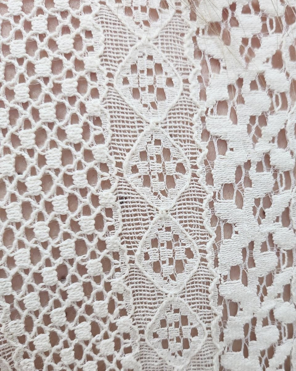 Robe longue femme beige broderies Lara