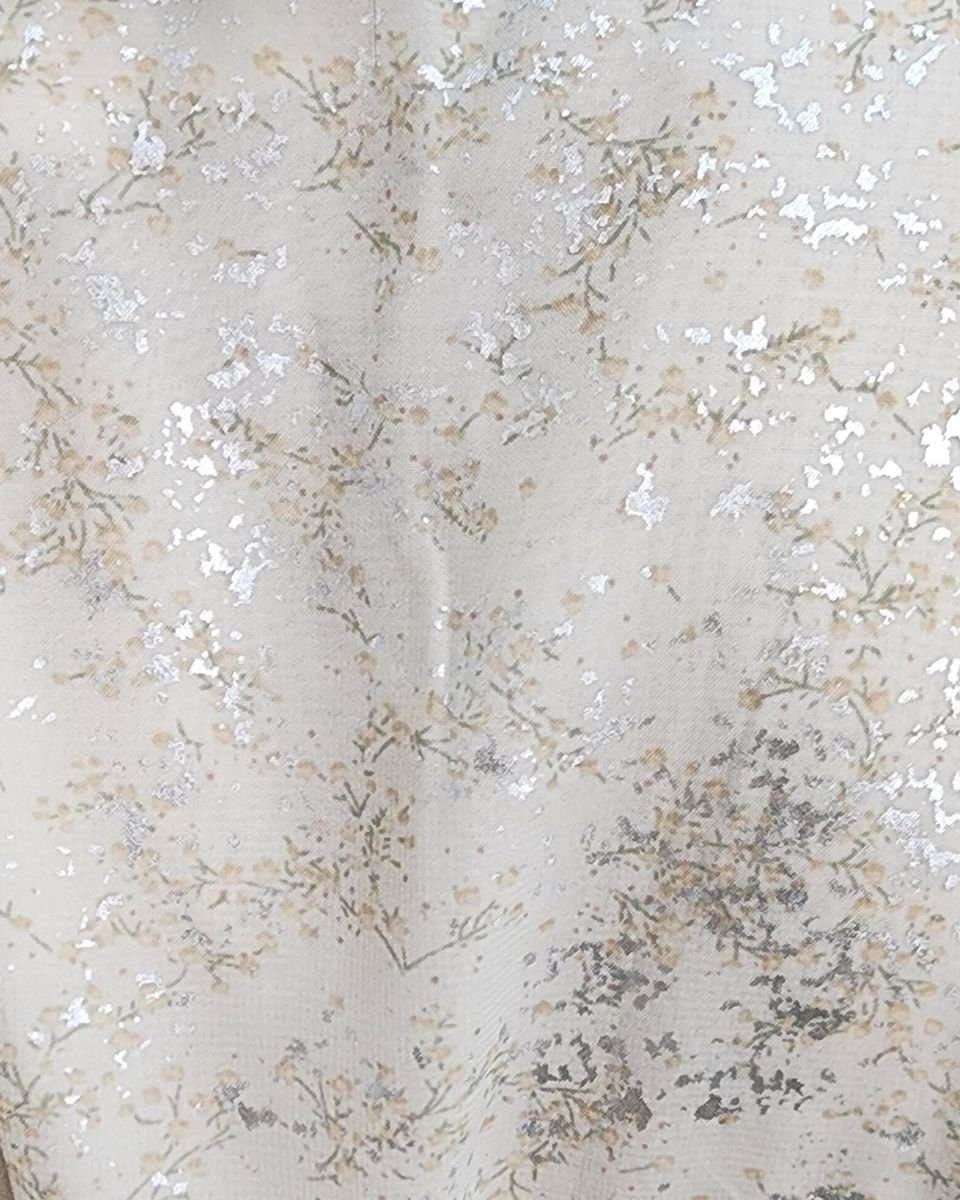 Robe longue femme beige et argent