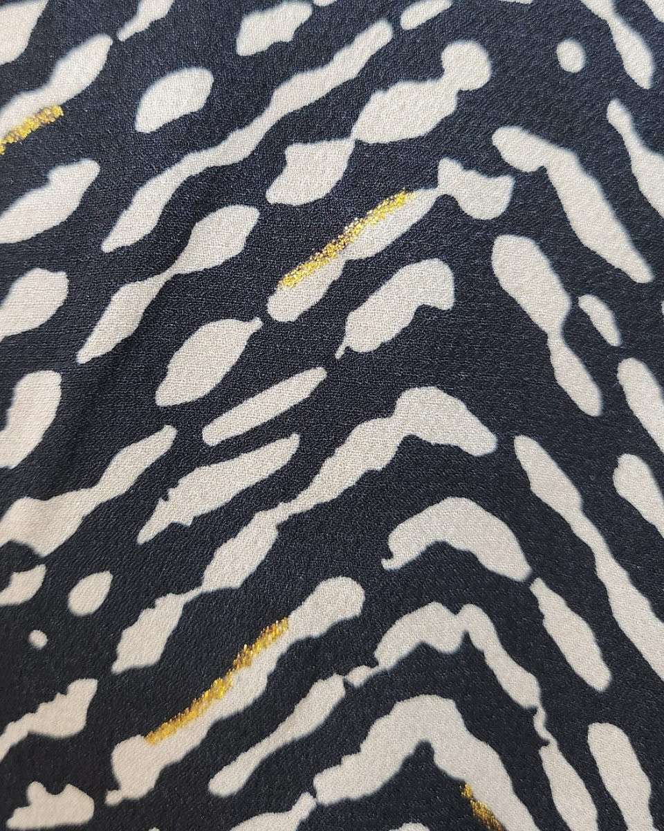 Robe femme noire taupe liseré doré Alaïna