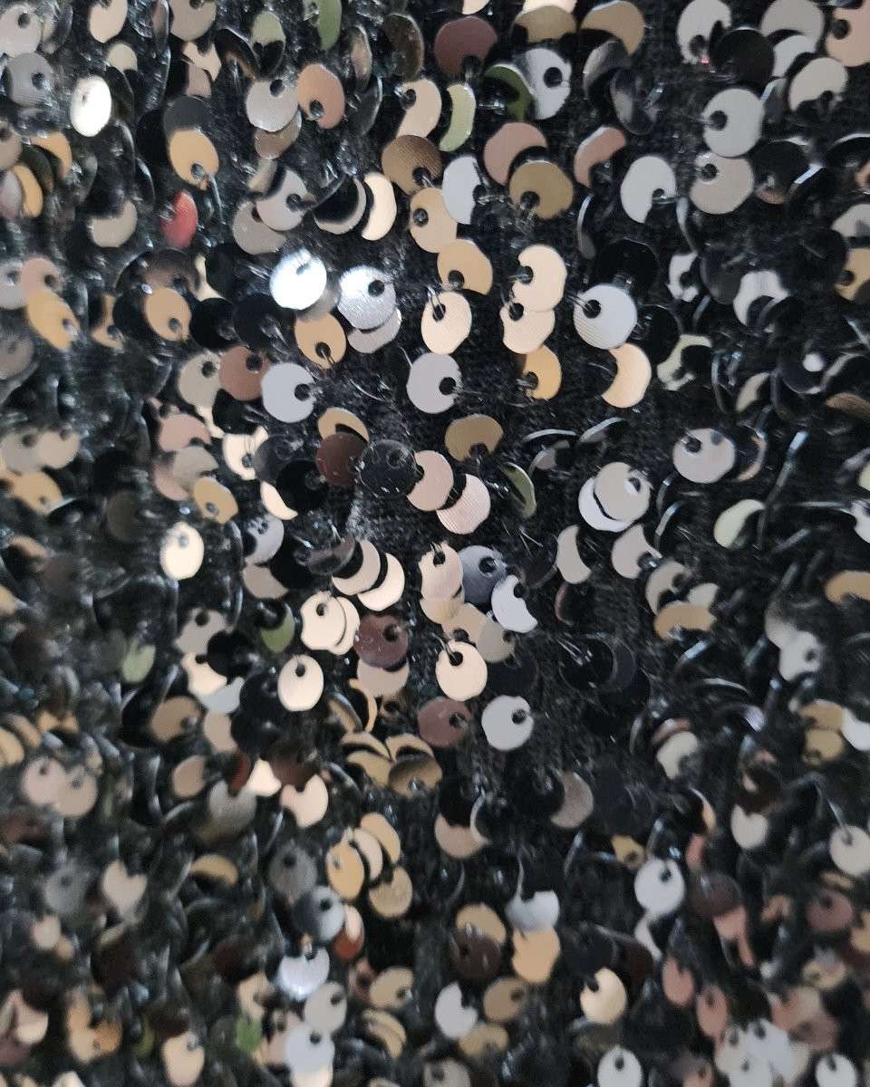 Robe femme noire à sequins Hailee