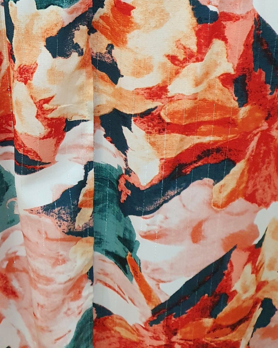 Robe longue femme rose orangée Zohra