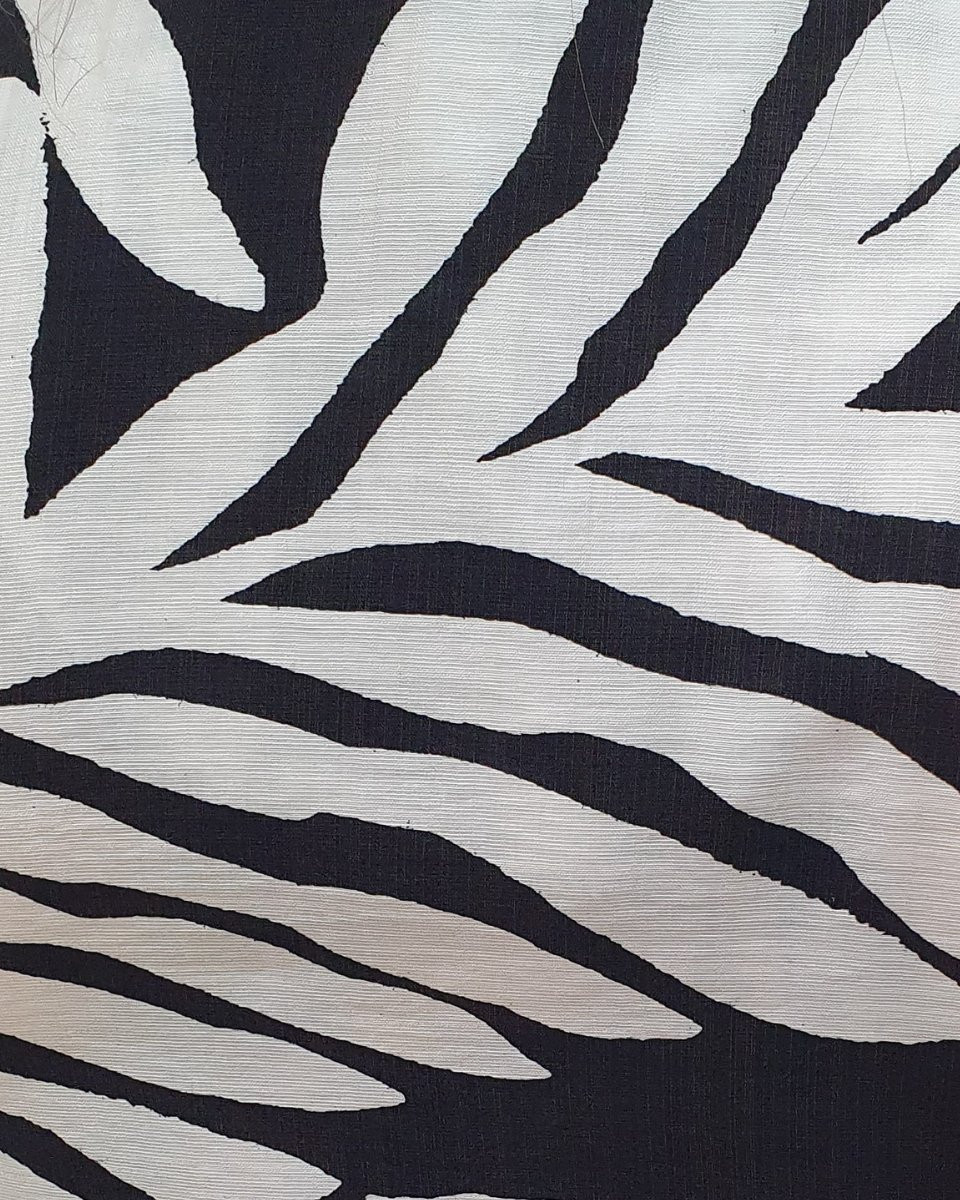 Robe femme droite noire et écrue Éléa