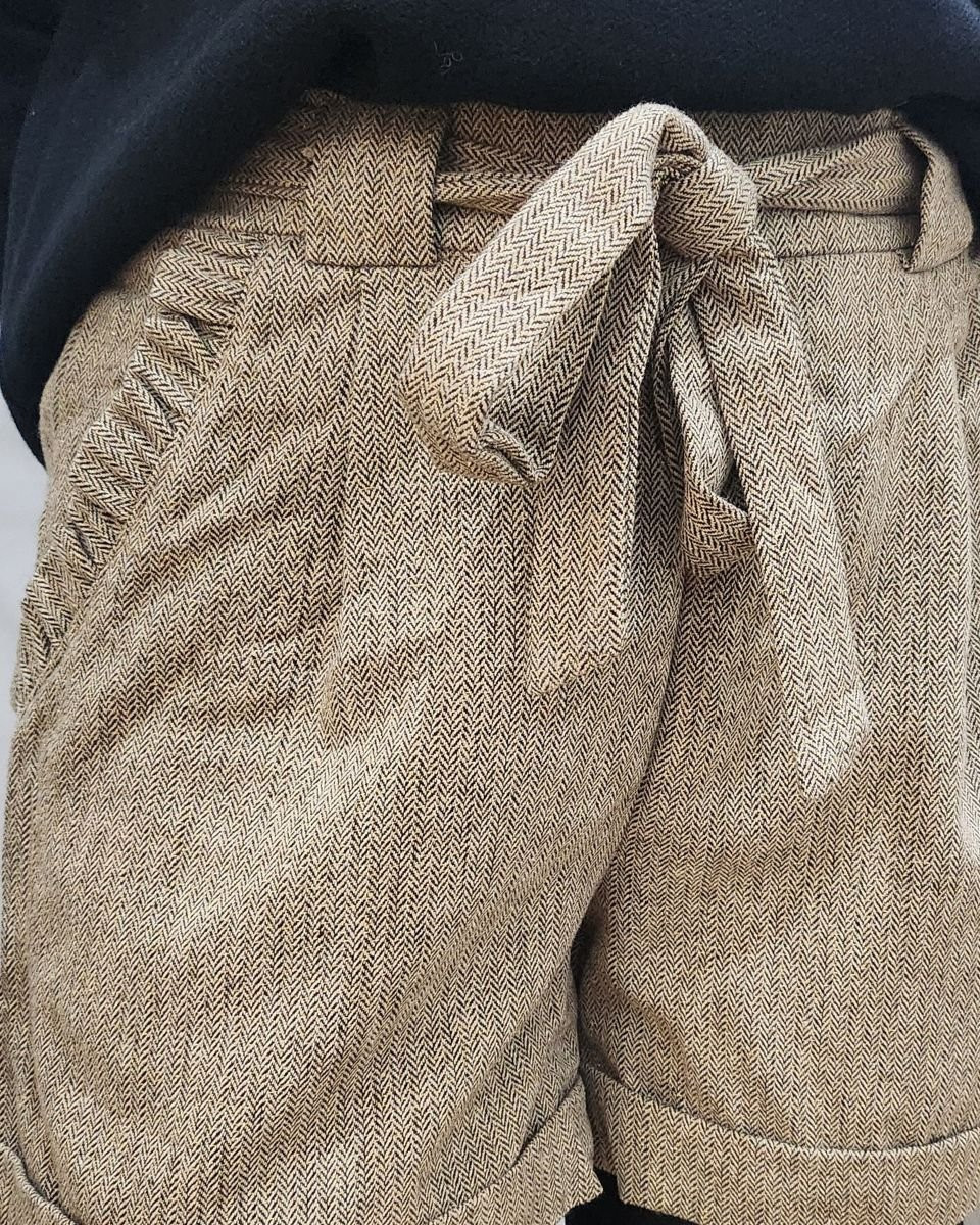 Short femme taupe pailleté Giada