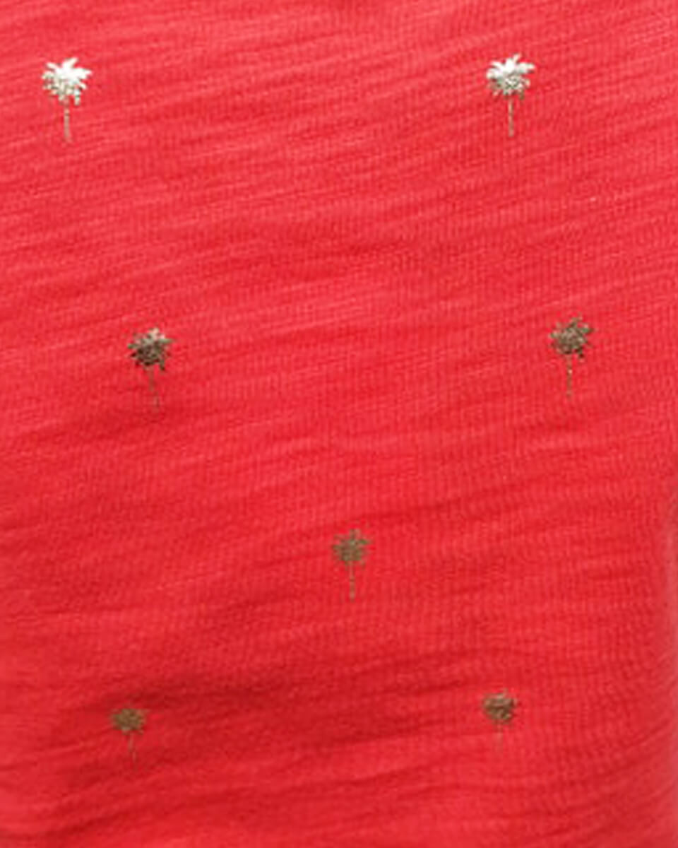 T-Shirt orange palmier doré