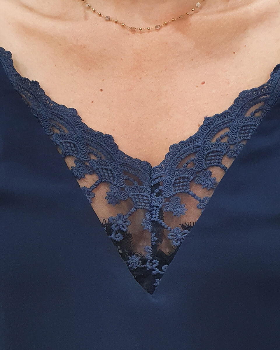 Top femme Sofia bleu marine