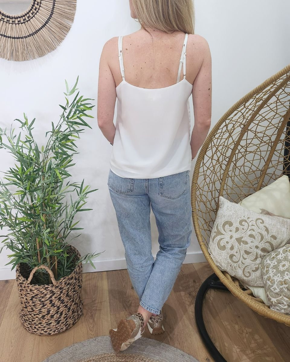 Top Sofia blanc