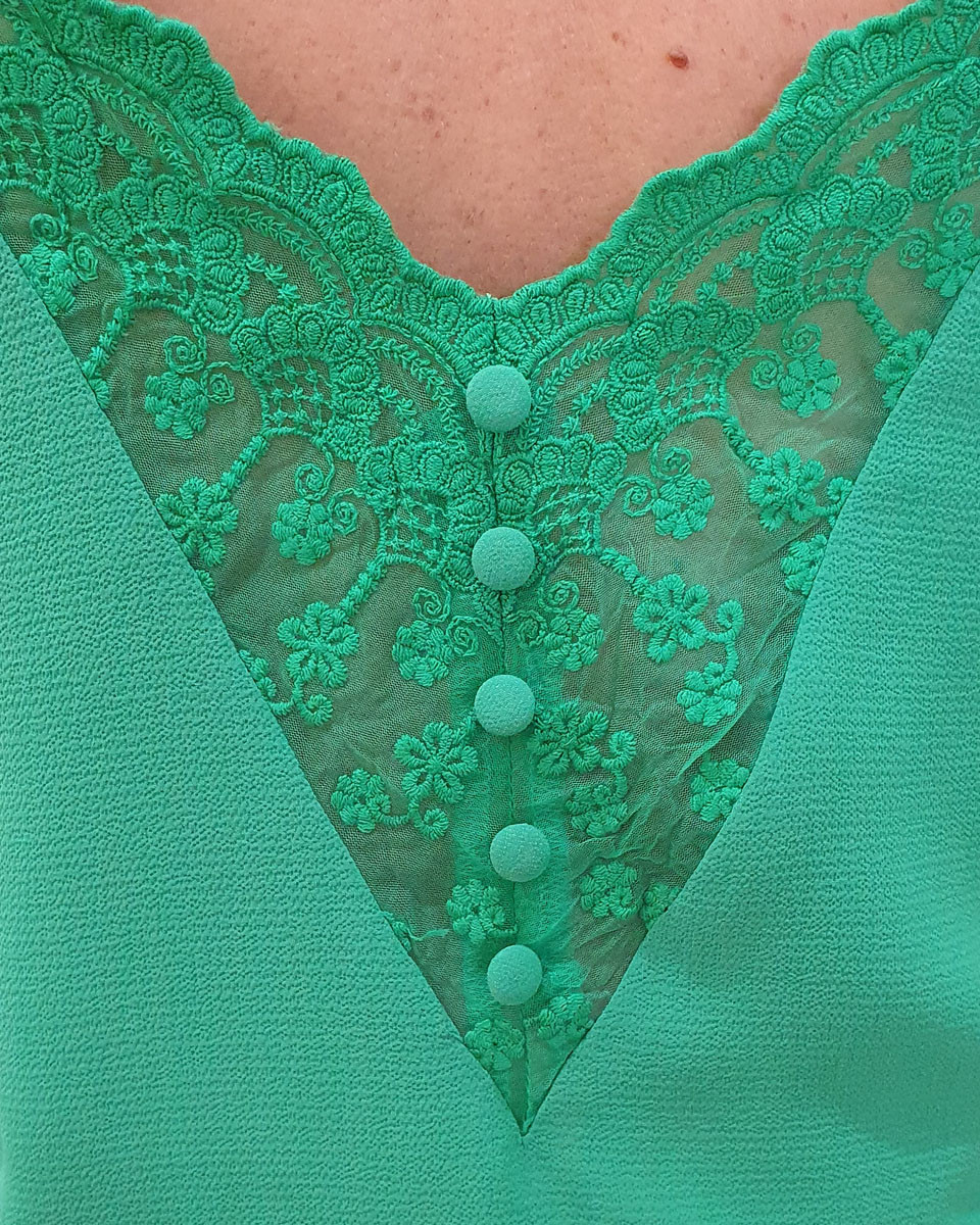 Top femme réversible Ninon vert