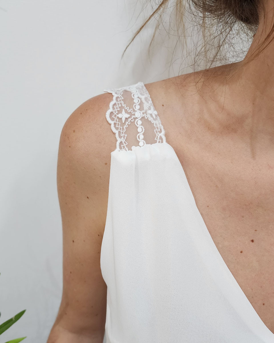 Top femme Aline blanc