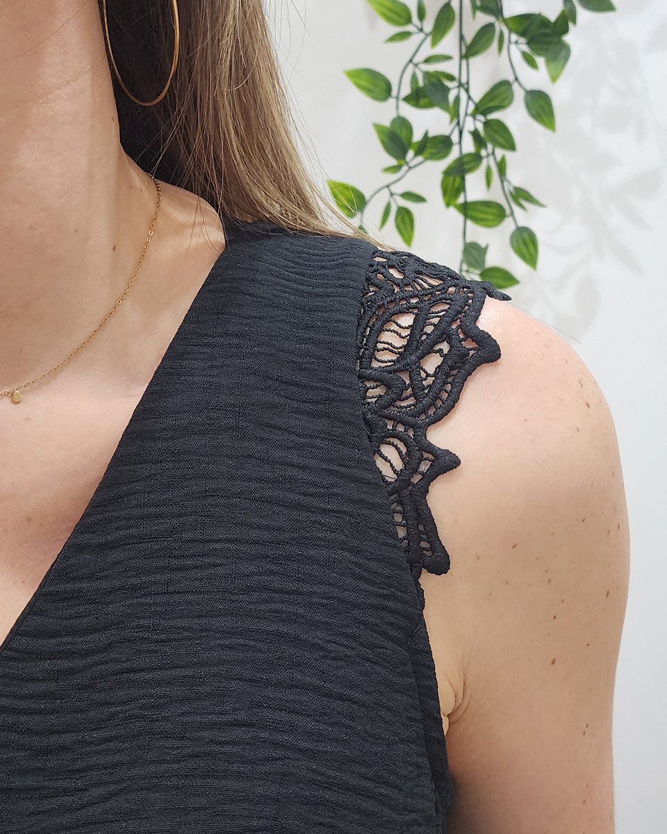 Top femme noir Bertille