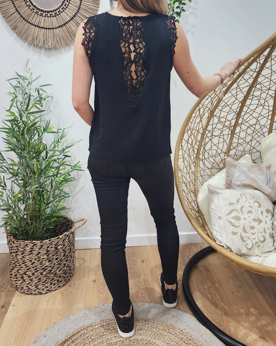 Top femme noir Bertille