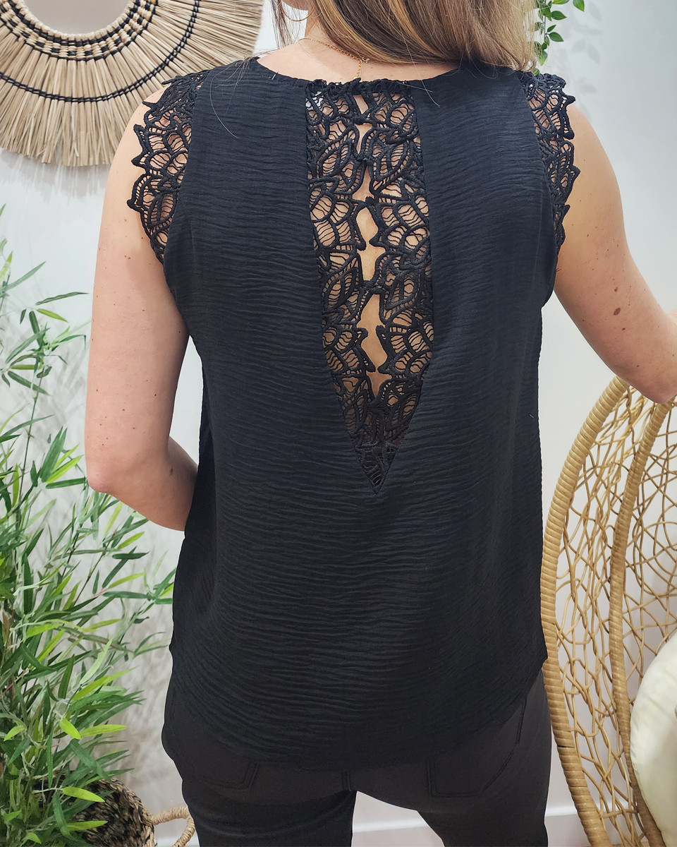 Top femme noir Bertille