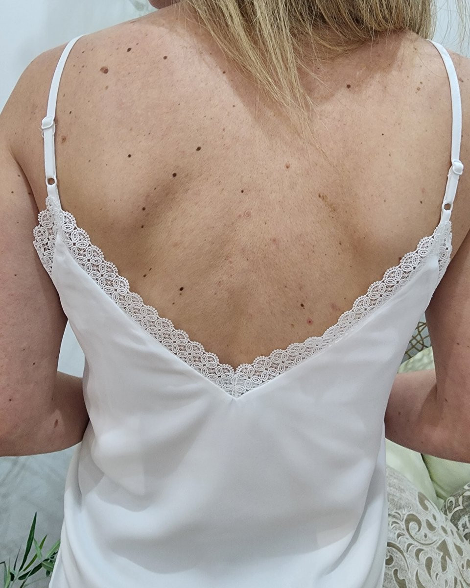 Top femme à bretelles blanc Eleni