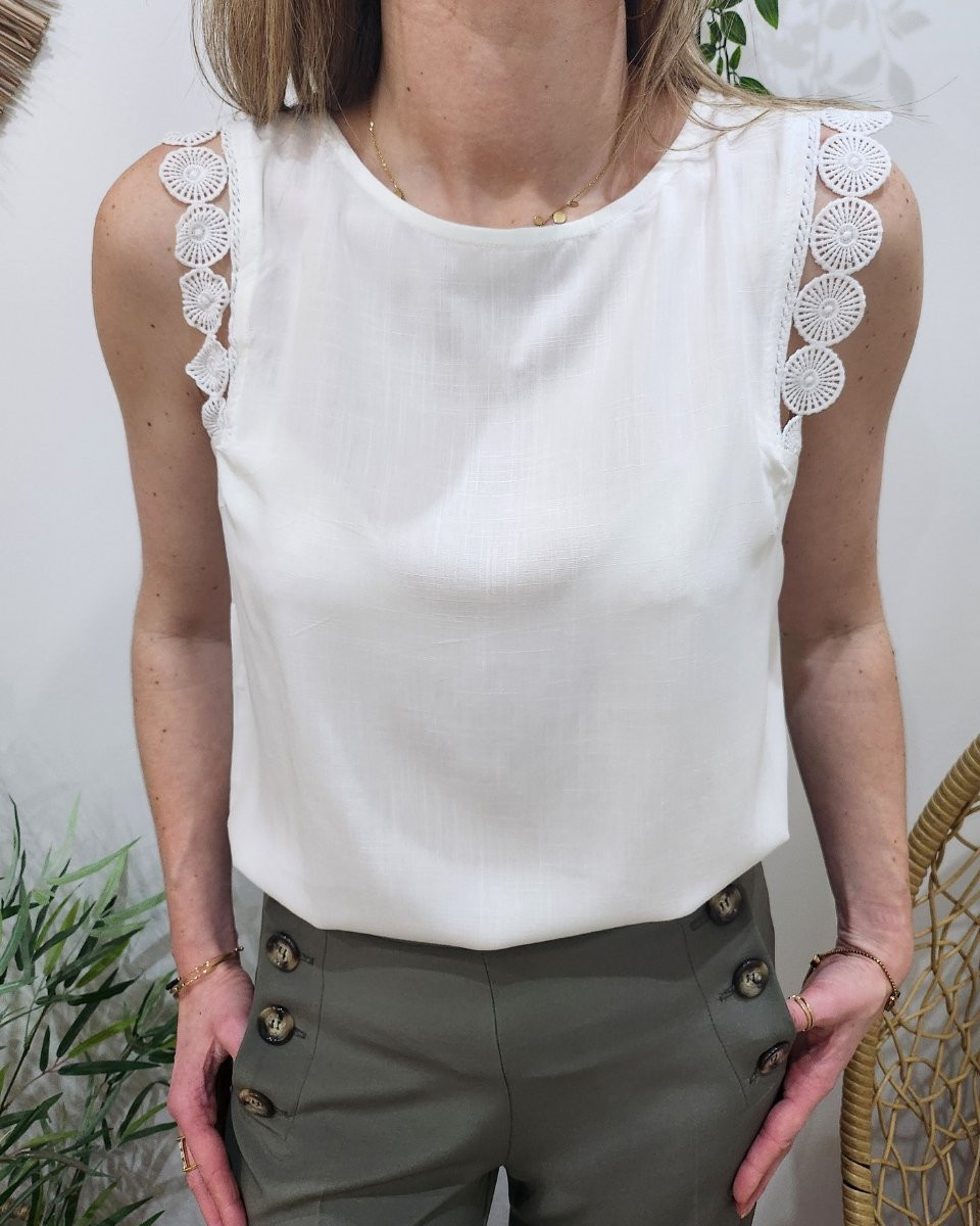 Top femme blanc Brisa
