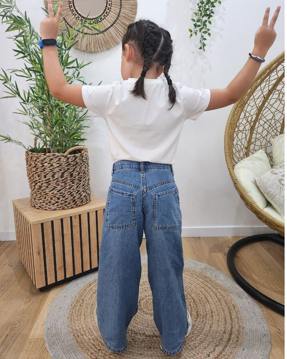 T-Shirt enfant blanc pitchoun marine