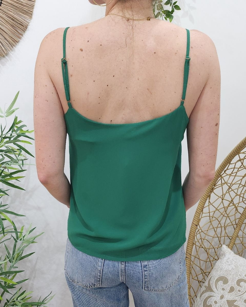 Top femme Sofia vert foncé