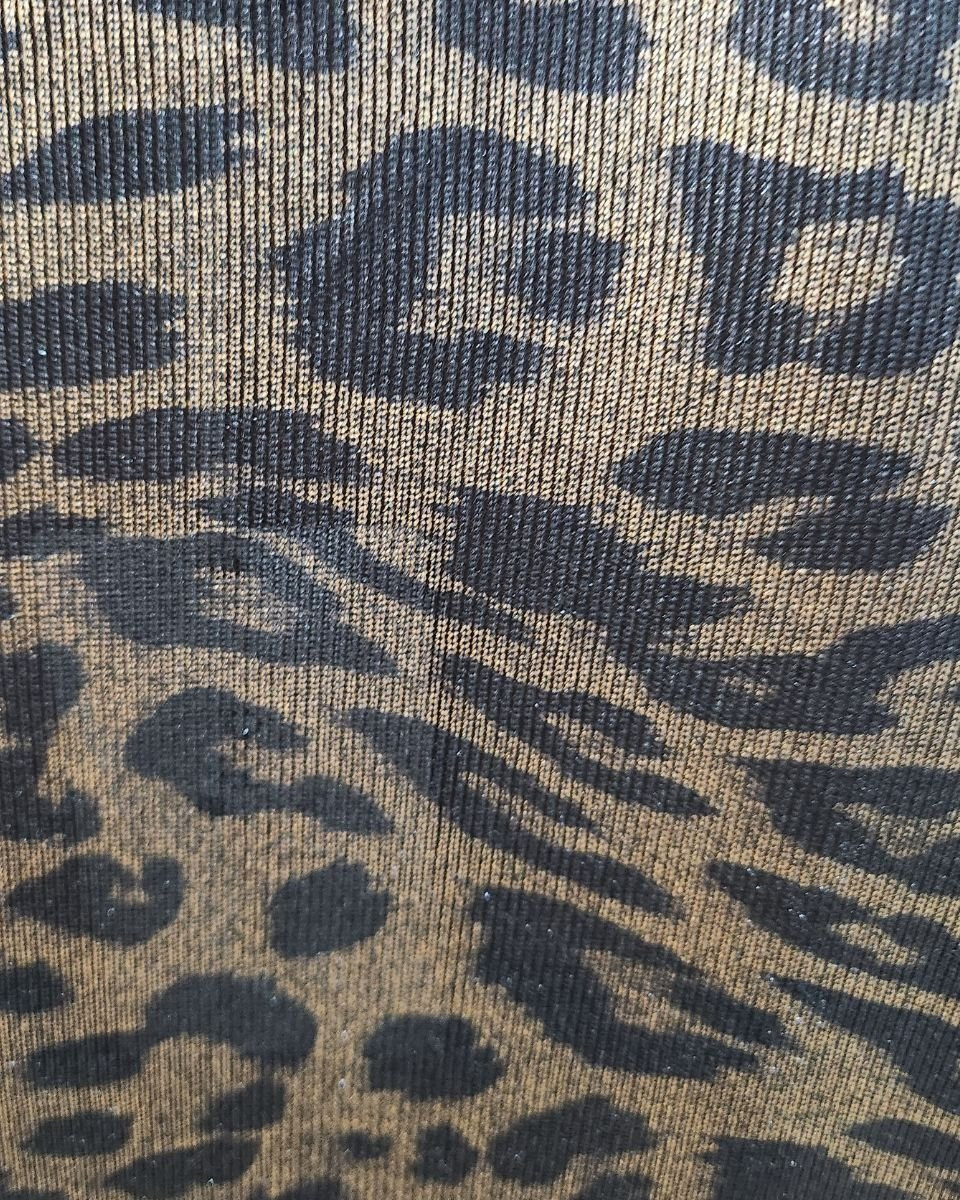 T-shirt femme métallisé léopard cuivré