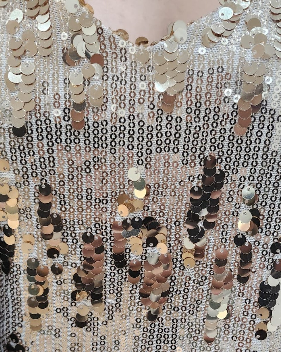 Top femme doré à sequins Cassiane