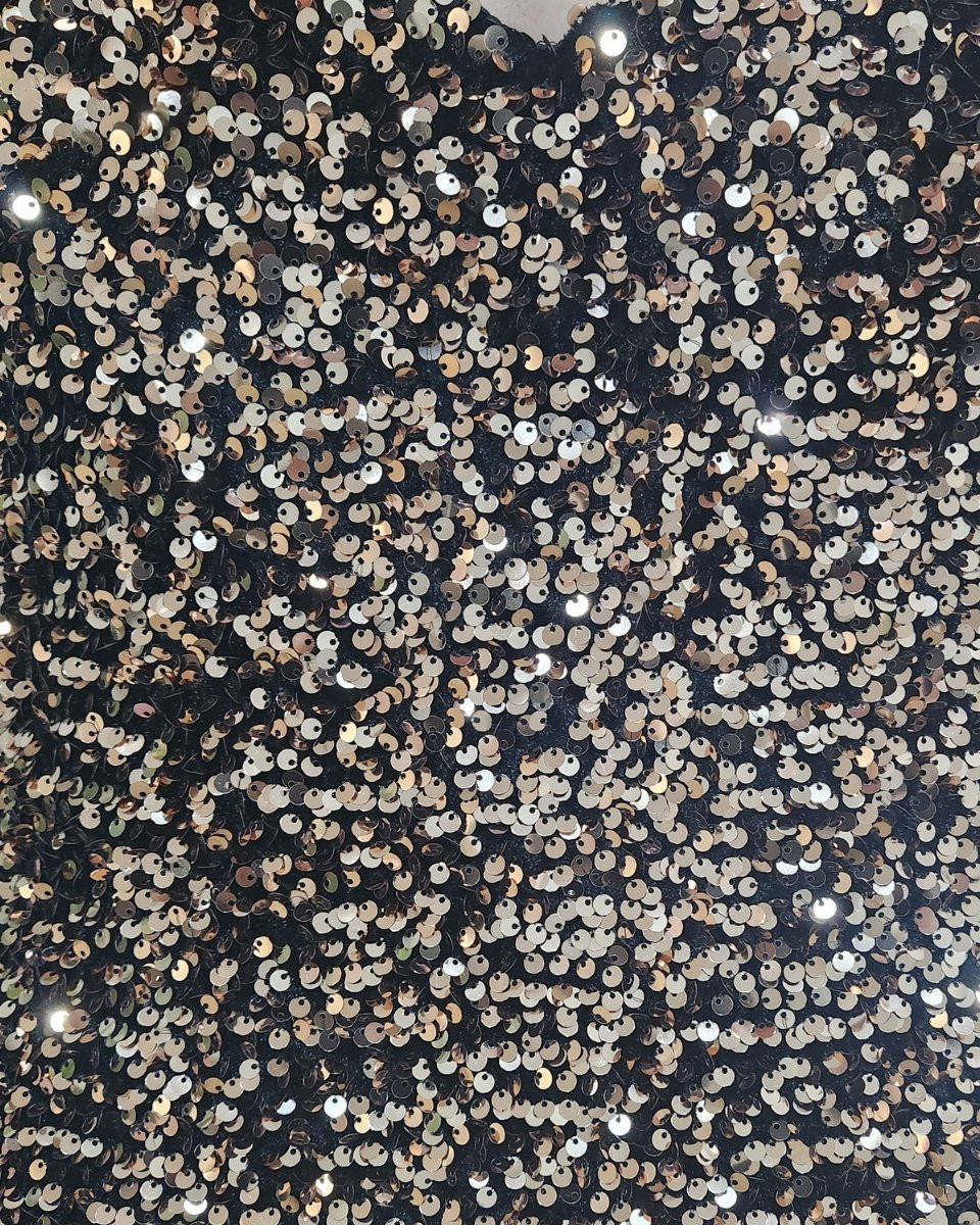 Top femme à sequins cuivrés Amal