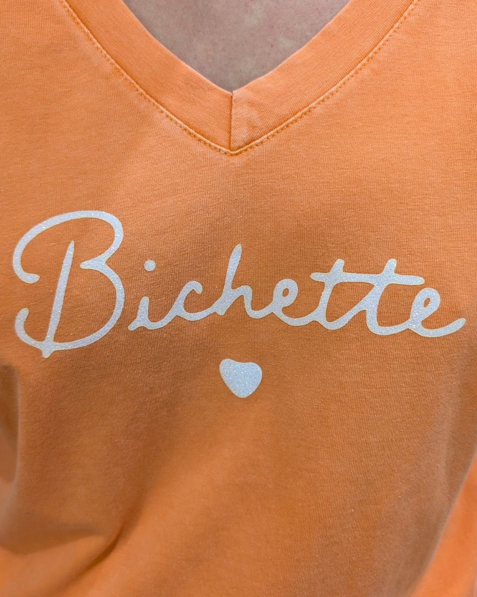 T-shirt femme Bichette paillettes