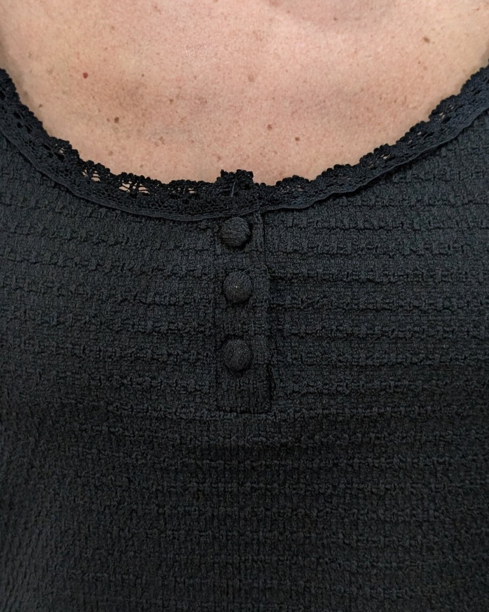 Top femme à bretelles noir Kaïna